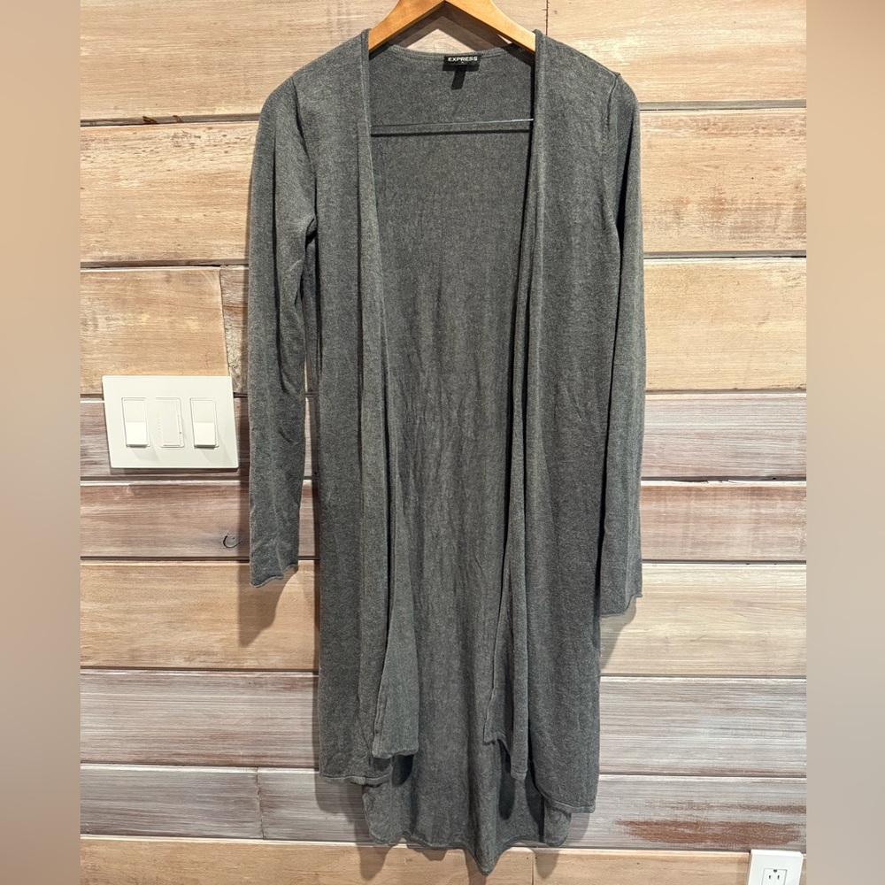 Express Charcoal Knit Cardigan Size Medium